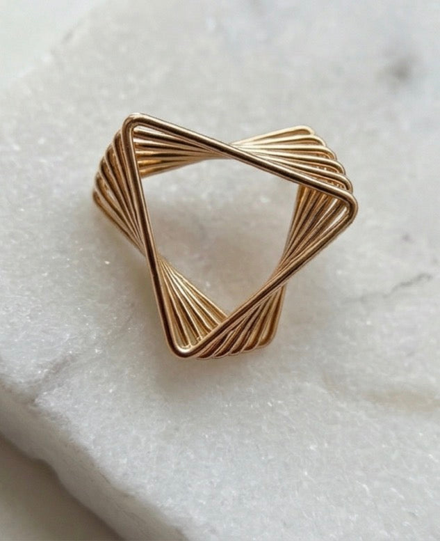 Anti-Tarnish Triangular Earrings
