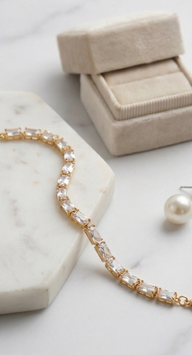 Anti-Tarnish Diamond Bracelet