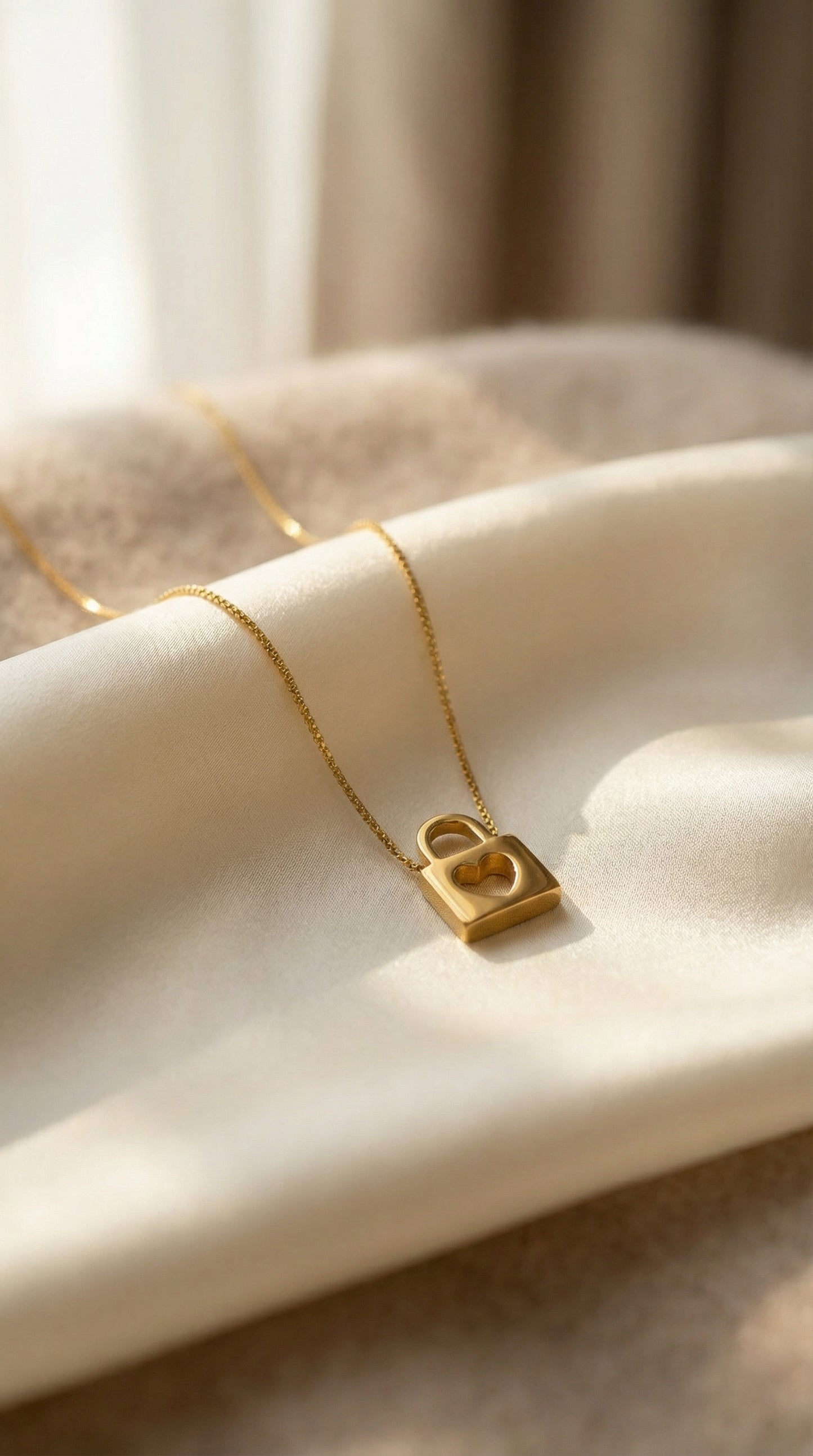 Heart Lock Shaped Anti-Tarnish Necklace