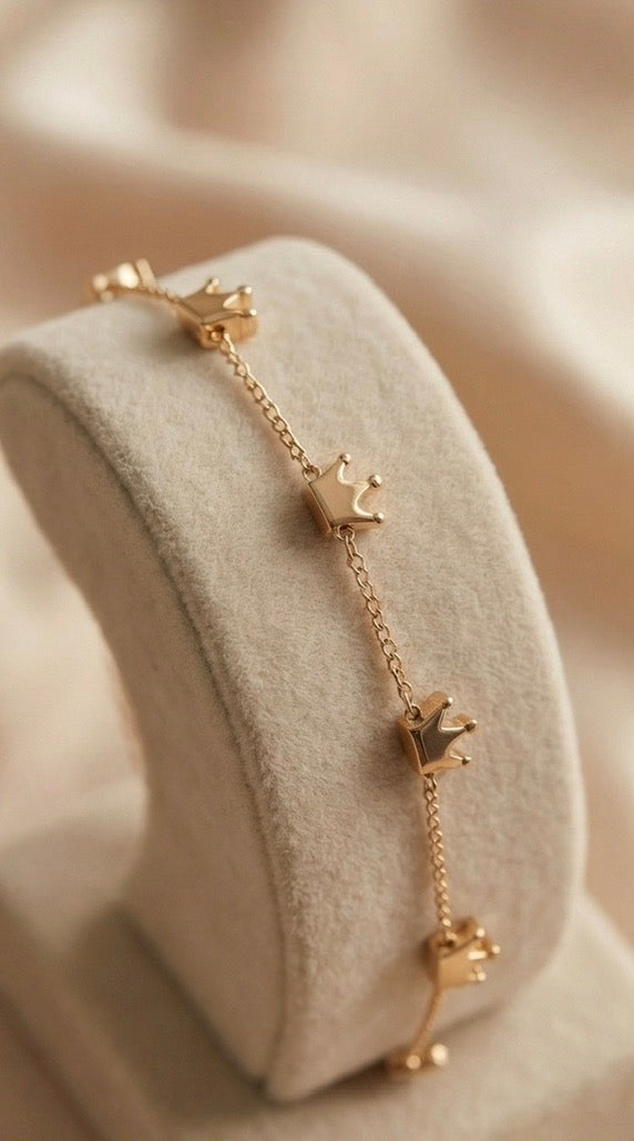 Anti-Tarnish Crown Bracelet