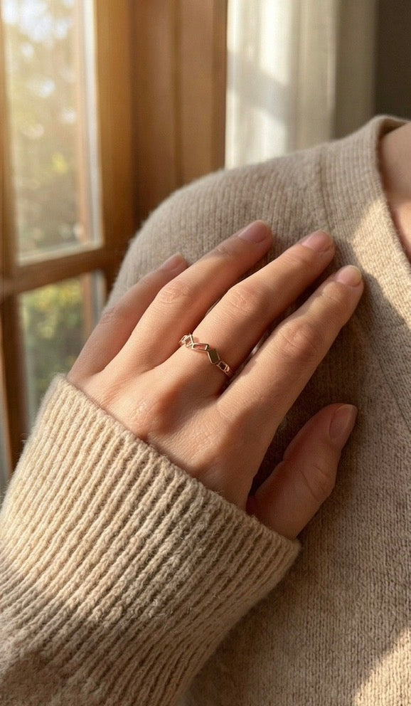 Anti-Tarnish Band Ring (Free Size)