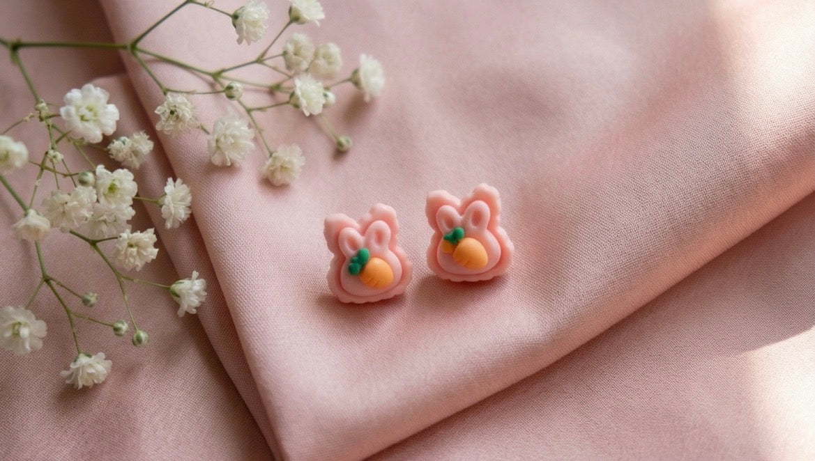 Bunny-Shaped Cute Mini Earrings