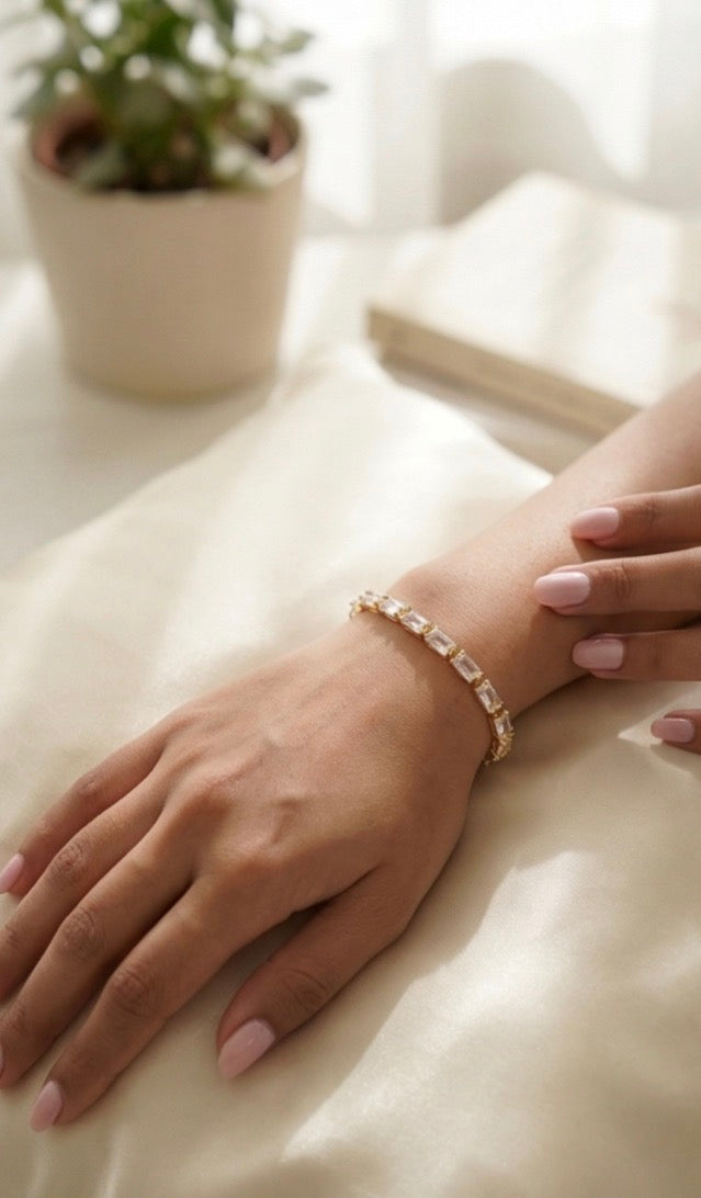 Anti-Tarnish Diamond Bracelet