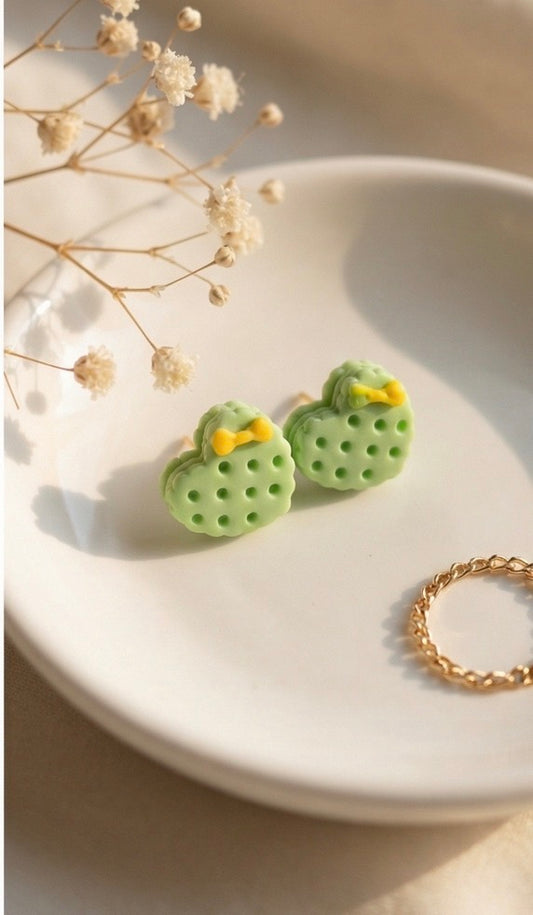 Heart with Bow Mini Earrings