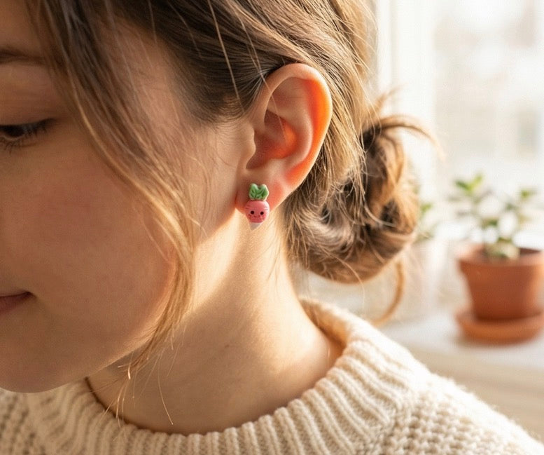 Cute Carrot-Shaped Mini Earrings