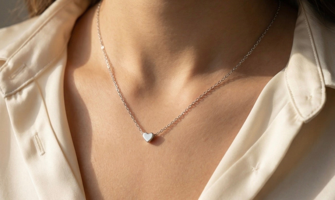 Mini Heart Silver Necklace