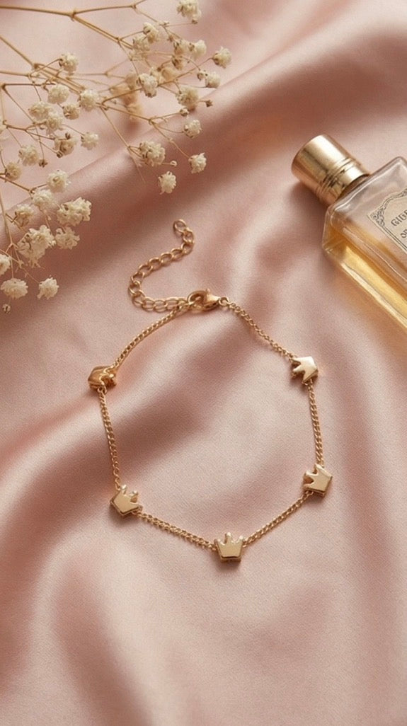 Anti-Tarnish Crown Bracelet