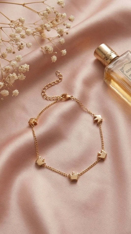 Anti-Tarnish Crown Bracelet