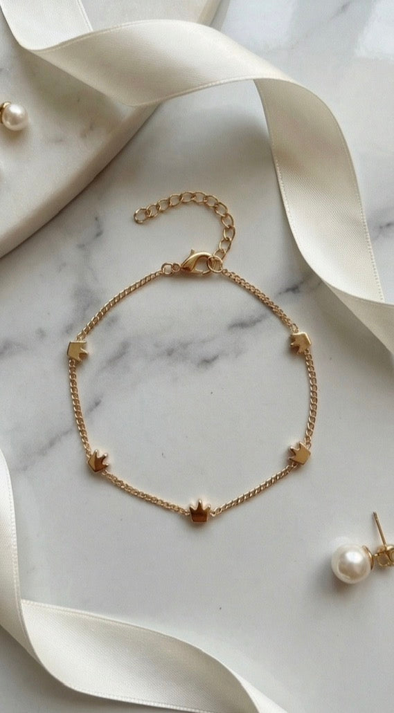 Anti-Tarnish Crown Bracelet
