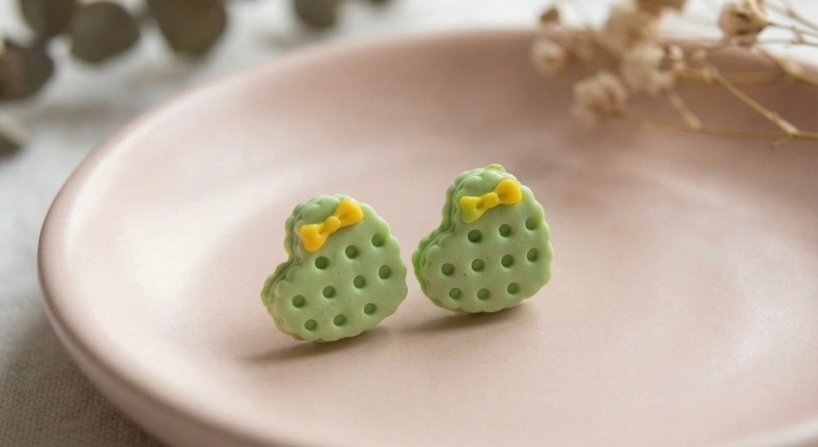Heart with Bow Mini Earrings