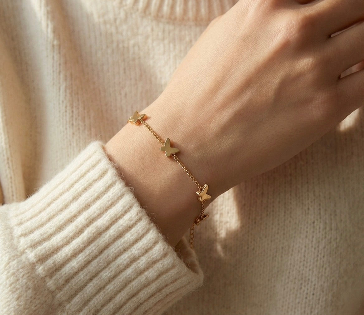 Anti-Tarnish Butterfly Bracelet