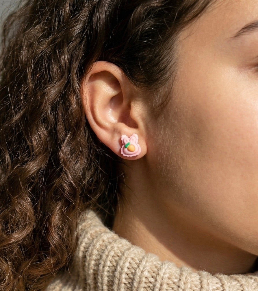 Bunny-Shaped Cute Mini Earrings