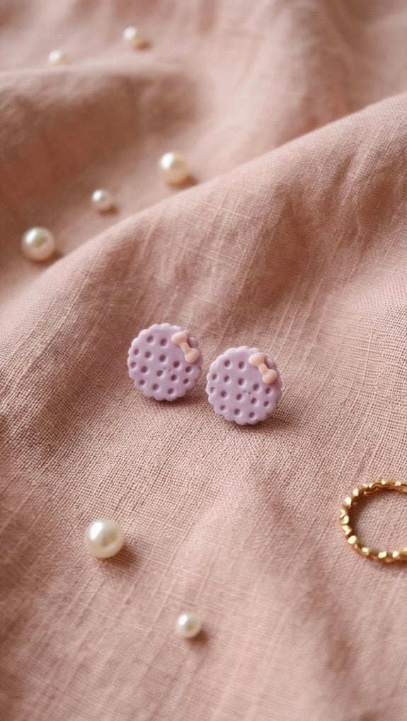Sandwich with Bow Mini Earrings