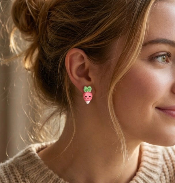 Cute Carrot-Shaped Mini Earrings