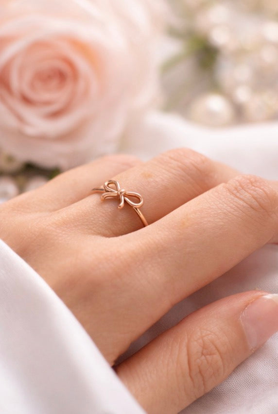 Anti-Tarnish Bow Ring (Free Size)