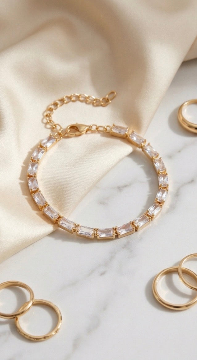 Anti-Tarnish Diamond Bracelet
