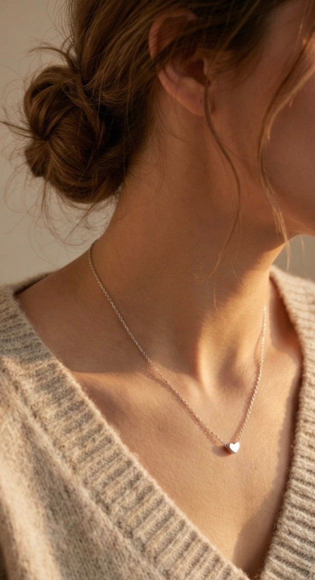 Mini Heart Silver Necklace