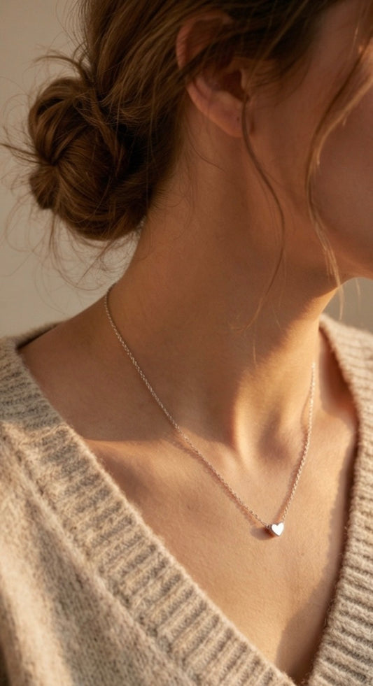Mini Heart Silver Necklace