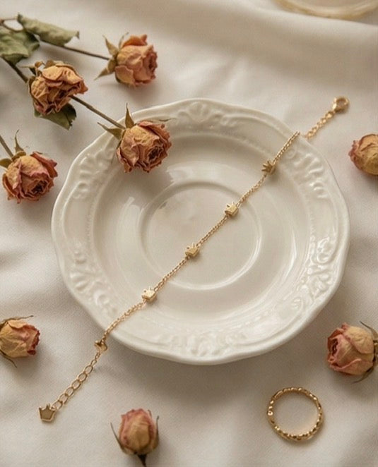 Anti-Tarnish Crown Bracelet