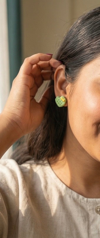 Heart with Bow Mini Earrings